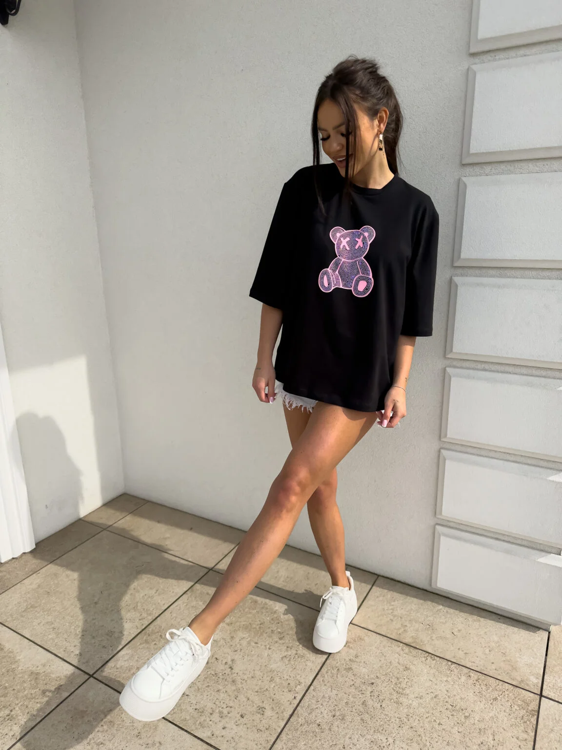 T-shirt light BEAR – czarny - obrazek 4